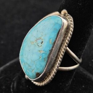 Silver Ray S. Ray Sterling Silver Turquoise Southwest Ring Sz 9 10.8g